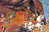 Detail from a mural painting with a 'Ramakien' motif - Thai version of the Indian Ramayana - from the temple complex of the Emerald Buddha, Bangkok (late 18th century) 